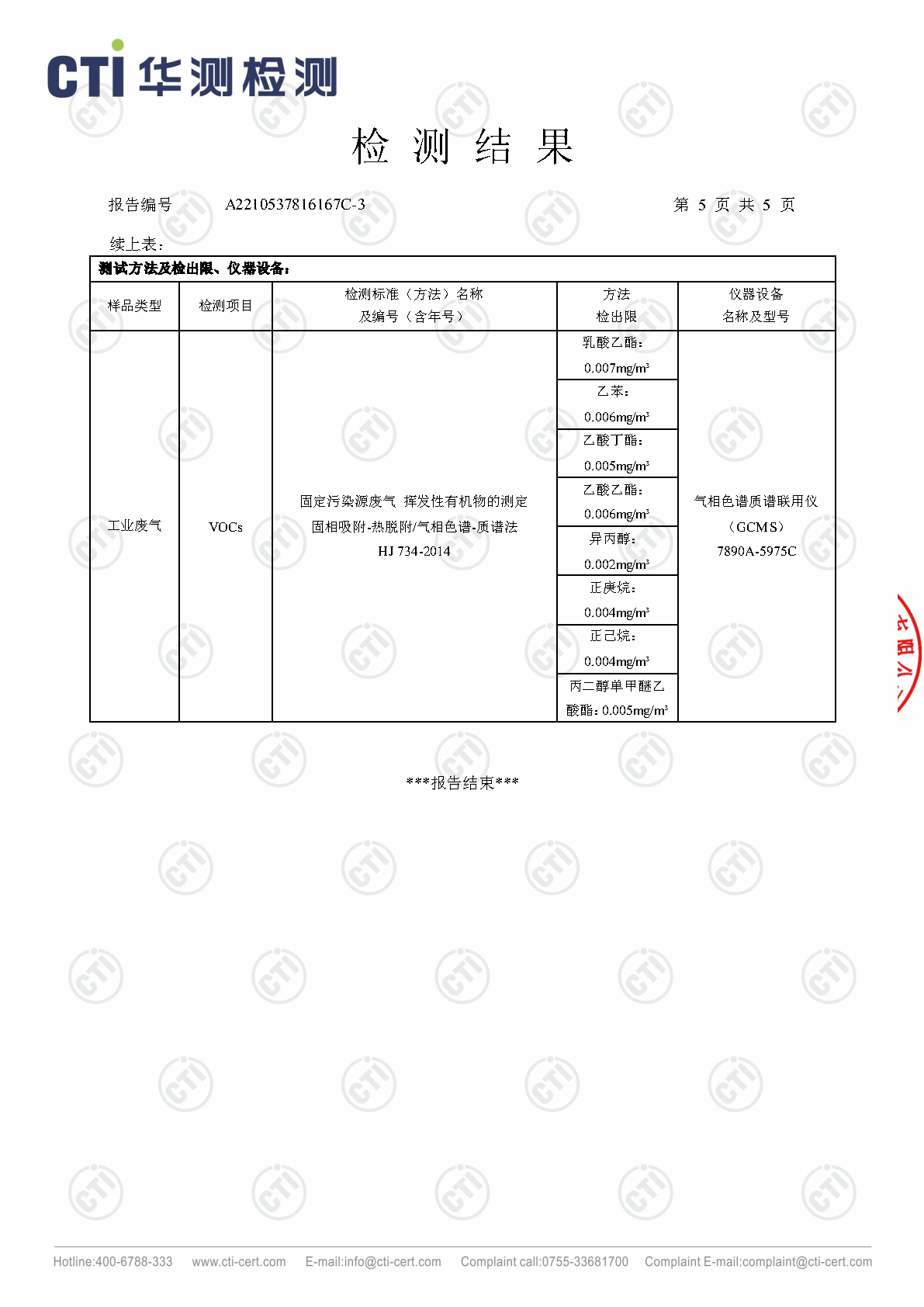 ng电子游戏2023年4季度废气检测汇报_Page5